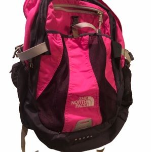 The North Face pink/purple backpack